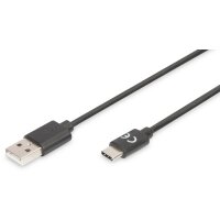 DIGITUS Câble de connexion USB 2.0, USB-C - USB-A,...