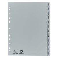 EXACOMPTA Kunststoff-Register, Monate, DIN A4, 12-teilig