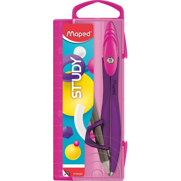 Maped Coffret compas STUDY FANCY, 2 pièces, assorti