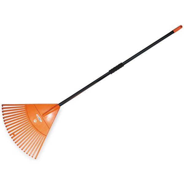 Bradas Fächerrechen mit Metallstiel, 22 Zinken