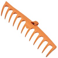 Bradas Rechen-Aufsatz TQ, 12 Zinken, orange