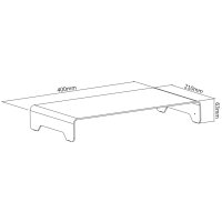 DIGITUS Rehausseur décran, argent