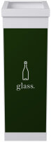 PAPERFLOW Wertstoffsammelbox für Glas, weiss, 60 Liter