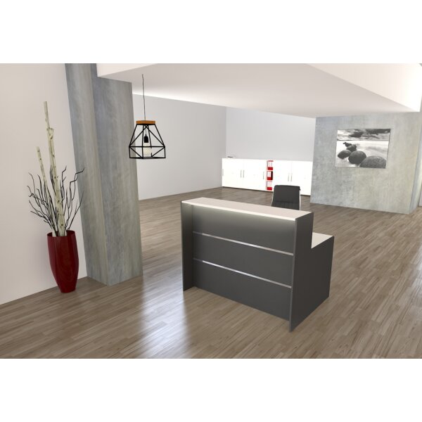 kerkmann Comptoir linéaire BARI Compact, anthracite