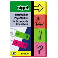 sigel Haftmarker Symbol, 50 x 20 mm, 160 Blatt