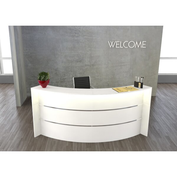 kerkmann Bogentheke BARI, (B)2.550 x (T)1.200 mm, weiss