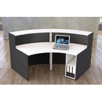 kerkmann Bogentheke BARI, (B)2.550 x (T)1.200 mm, weiss