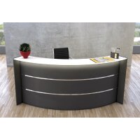 kerkmann Bogentheke BARI, (B)2.550 x (T)1.200 mm, weiss