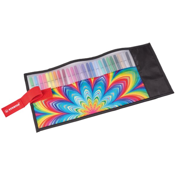 STABILO Fasermaler Pen 68, 25er Rollerset ARTY Edition