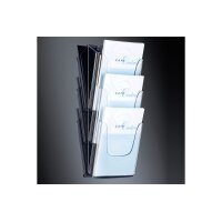 SIGEL Wand-Prospekthalter 3xA4 LH135 235x545x115mm acryl