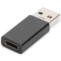 DIGITUS USB Type-C Adapter, USB A - USB-C, schwarz