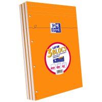 Oxford Bloc-notes, A4, quadrillé, perforé 4...