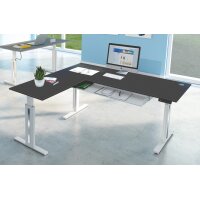 kerkmann Table de bureau assis-debout Move 3 fresh, blanc