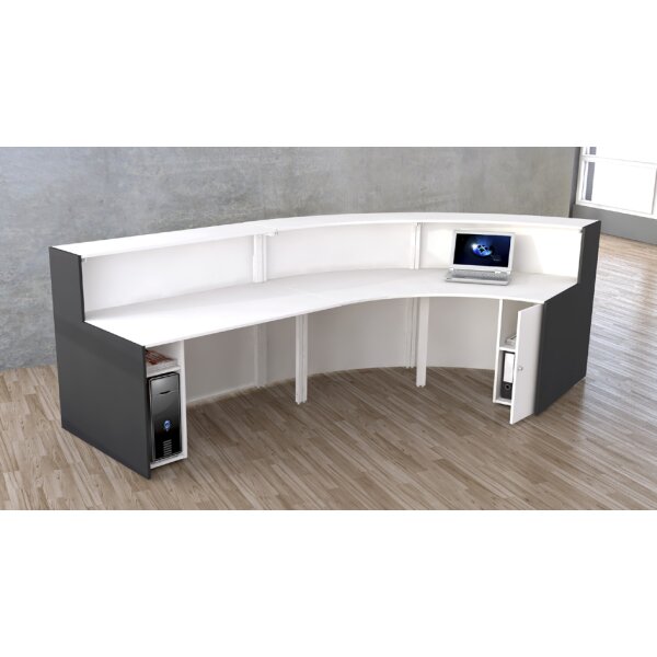 kerkmann Bogentheke BARI, (B)3.320 x (T)1.800 mm, weiss