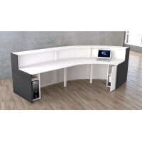 kerkmann Comptoir arrondi BARI, (L)3.320x(P)1.800 mm, blanc