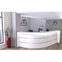 kerkmann Bogentheke BARI, (B)3.320 x (T)1.800 mm, weiss