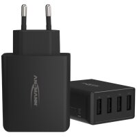 ANSMANN Chargeur USB Home Charger HC430, 4x port USB, blanc