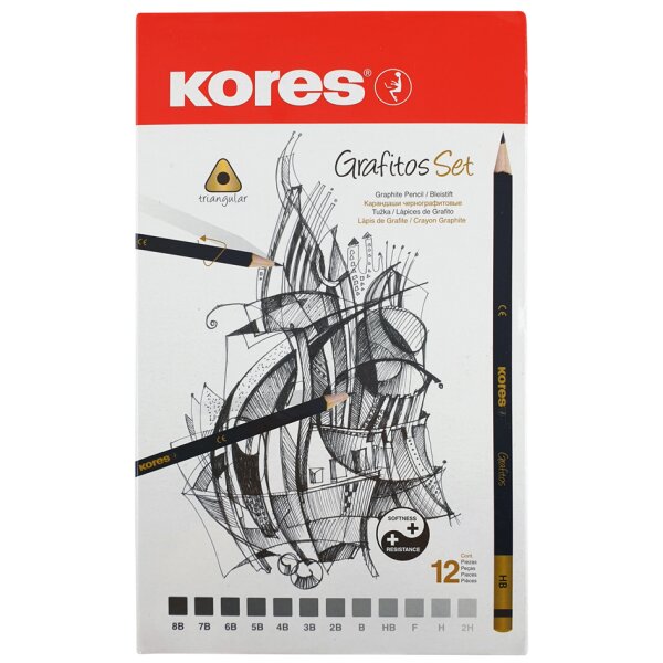 Kores Bleistift "Grafitos Art", 12er Metalletui