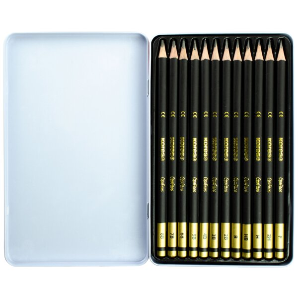 Kores Bleistift "Grafitos Art", 12er Metalletui
