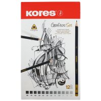 Kores Crayon à papier Grafitos Art, étui...
