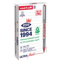 uni-ball Tintenroller eye fine UB157E, VALUE PACK, rot