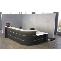 kerkmann Grand comptoir en L BARI, espace conseil, blanc