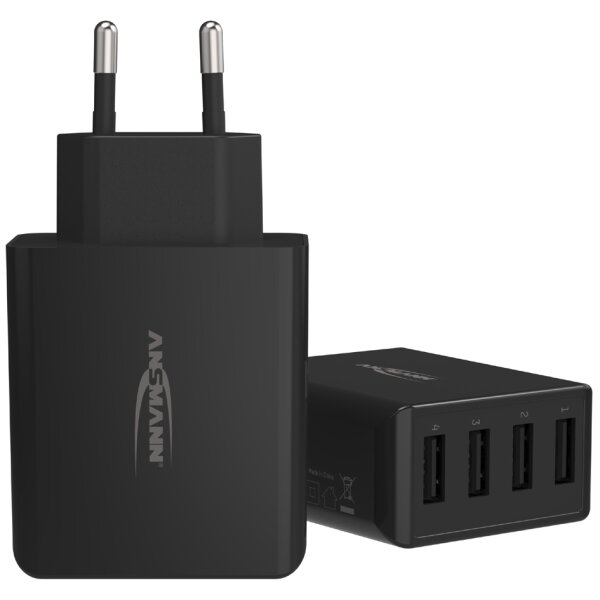 ANSMANN USB-Steckdosenadapter Home Charger HC430, 4x USB-A
