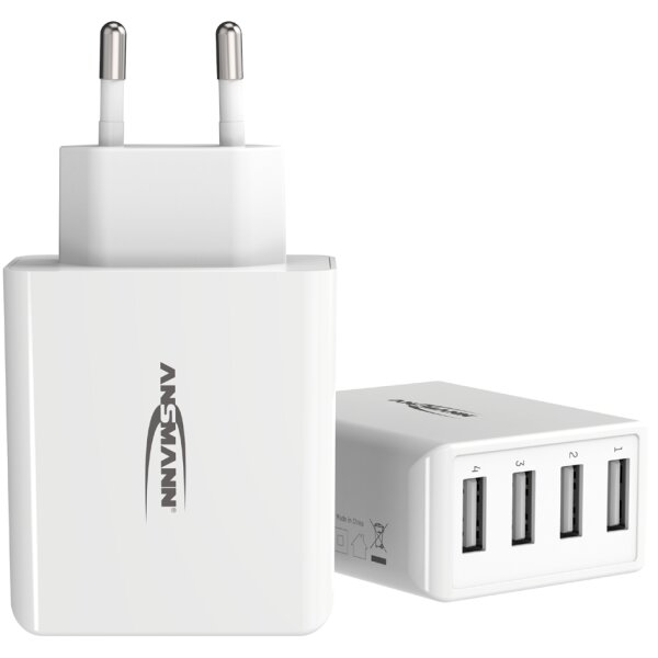 ANSMANN USB-Steckdosenadapter Home Charger HC430, 4x USB-A