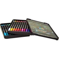 POSCA Crayon de cire PASTEL KPA100, étui de 24