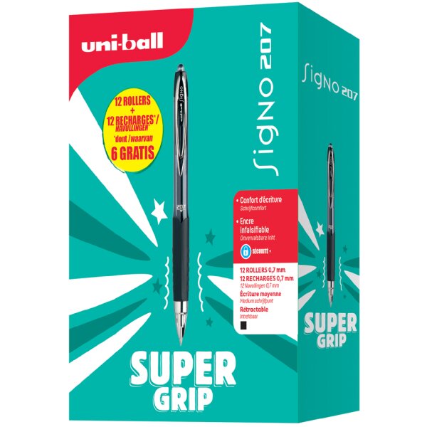 uni-ball Gel-Tintenroller SIGNO 207E, VALUE PACK, blau