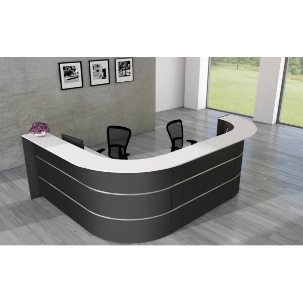 kerkmann Comptoir en L BARI, pour 1-2 personnes, blanc