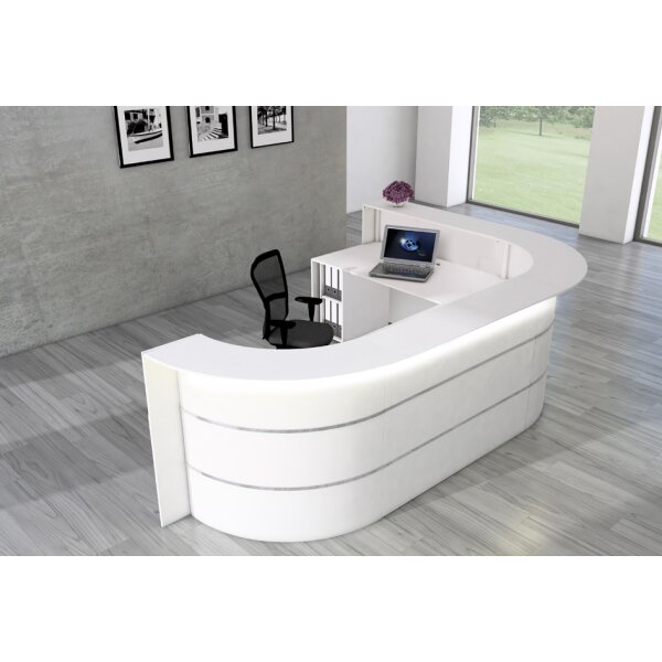 kerkmann Comptoir en L BARI, pour 1-2 personnes, blanc