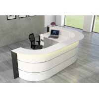 kerkmann Comptoir en L BARI, pour 1-2 personnes, blanc