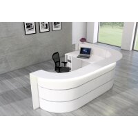 kerkmann Comptoir en L BARI, pour 1-2 personnes, blanc