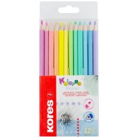 Kores Crayon de couleur Kolores Pastel, étui carton de 24