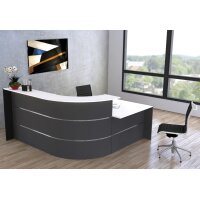 kerkmann Petit comptoir en L BARI, espace conseil, blanc