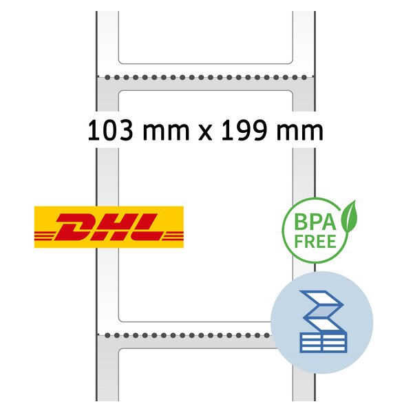 HERMA Etiquettes dexpédition thermiques, 103 x 199 mm
