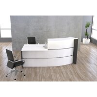 kerkmann Comptoir arrondi BARI, espace conseil, blanc