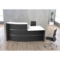 kerkmann Comptoir arrondi BARI, espace conseil, blanc