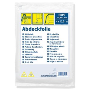 WESTEX Abdeckfolie Standard, HDPE, transparent, 4 x 12,5 m