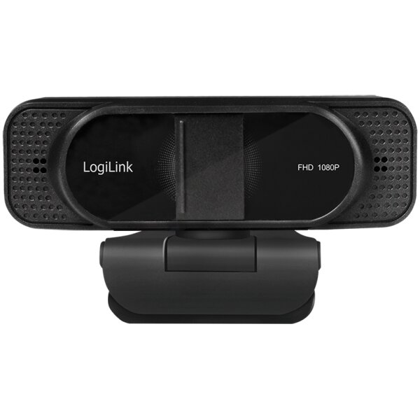 LogiLink Webcam USB Full HD avec micro double, noir