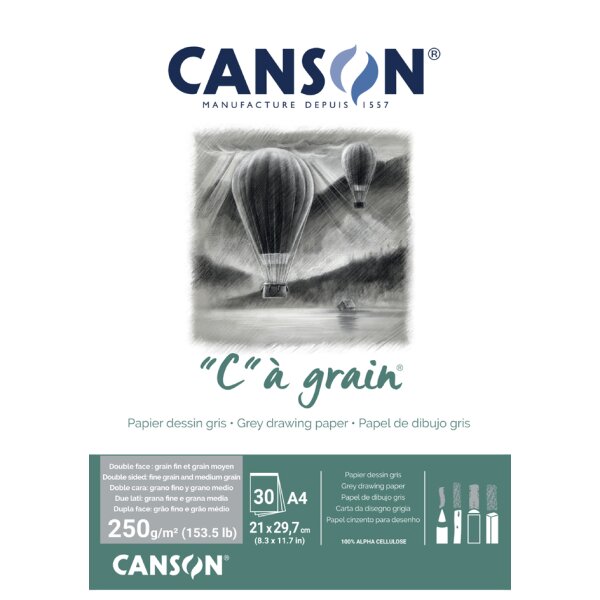 CANSON Zeichenpapierblock "C" &agrave; grain Couleur, ocker meliert