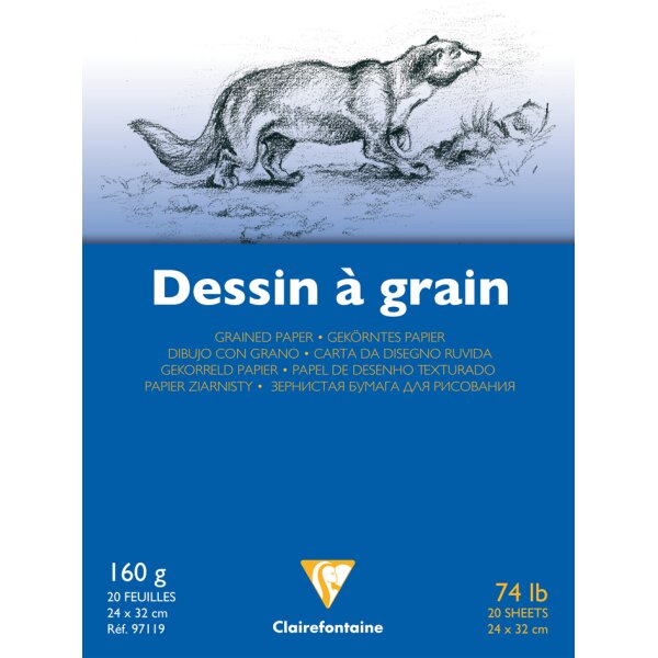 Clairefontaine Bloc papier dessin à Grain, A3