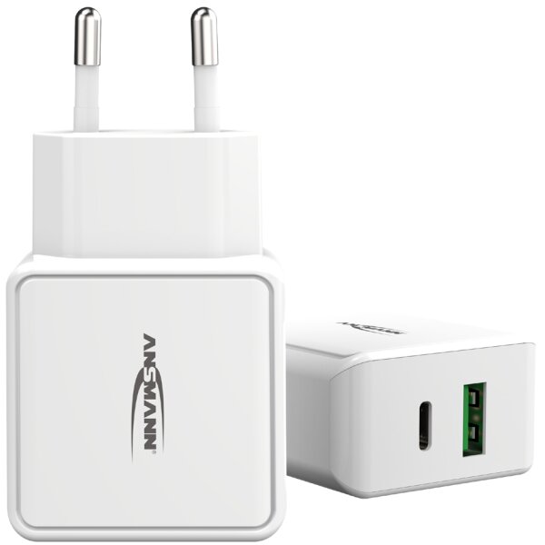 ANSMANN USB-Steckdosenadapter Home Charger HC218PD, 2x USB