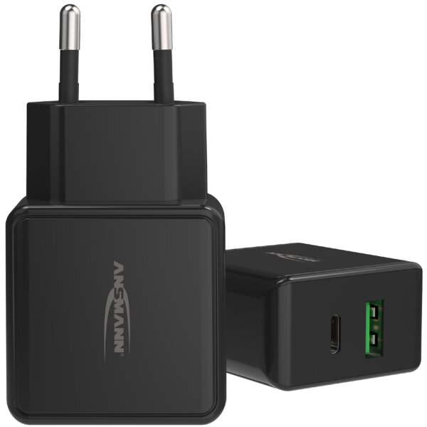 ANSMANN USB-Steckdosenadapter Home Charger HC218PD, 2x USB