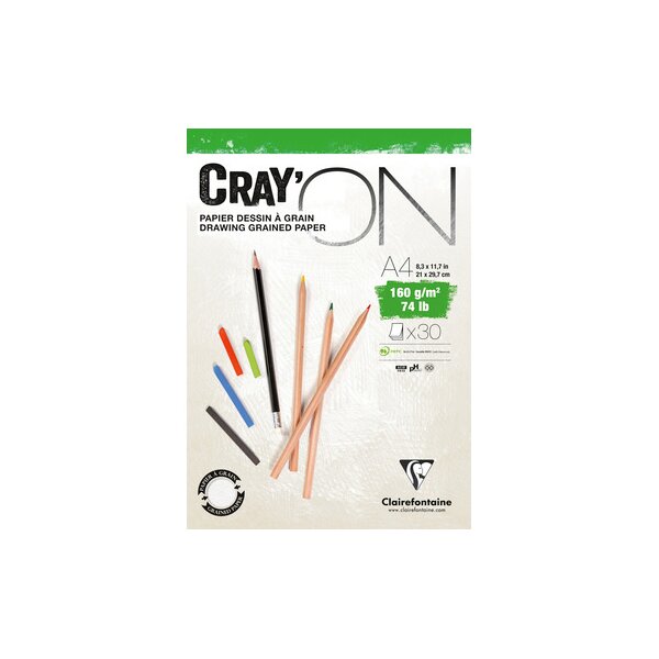 Clairefontaine Zeichenpapierblock "CRAYON", DIN A3