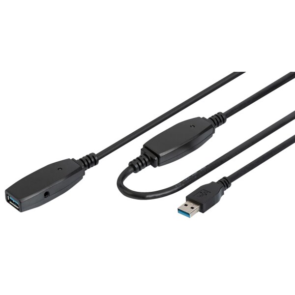 DIGITUS Aktives USB 3.0 Verl&auml;ngerungskabel, 15,0 m