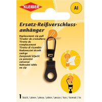 KLEIBER Ersatz-Reissverschlussanhänger, Metall, schwarz