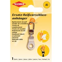 KLEIBER Reissverschlussanhänger, Metall, schwarz