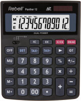 Rebell Calculatrice de bureau Panther 12, noir